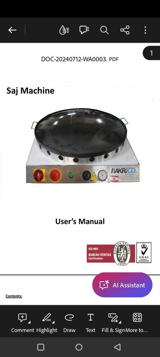 Saj Grill, flat bread, naan, roti, pita, tortilla, and taboun maker