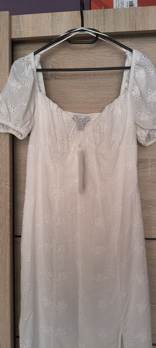 Sukienka midi boho ażurowy haft