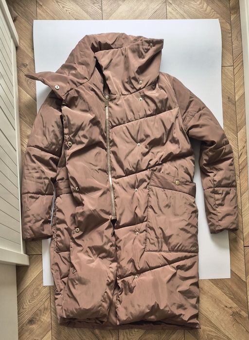 Kurtka zimowa damska długa Mohito 34 XS brązowa