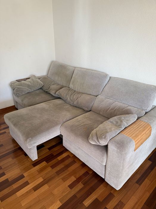 Sofá 3 lugares c/chaise longue,