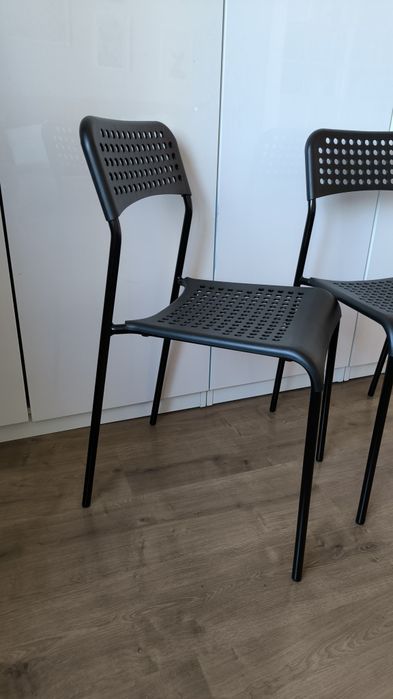 2 krzesła Ikea Adde czarne