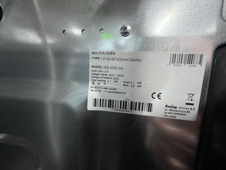 Piekarnik Amica 65L A |12msc |Dobry stan |Dowóz