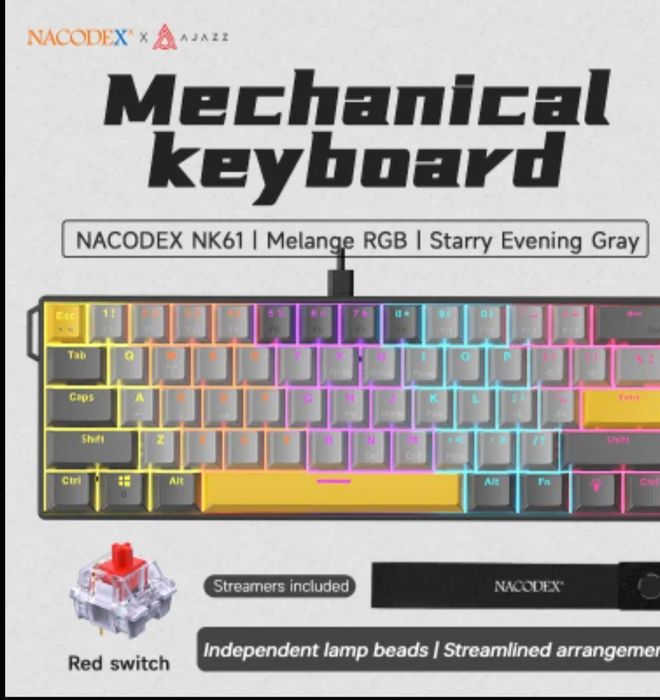 ‼️Розпродаж‼️Механічна клавіатура Ajazz NK61‼️Top‼️