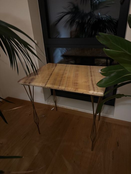 Stolik/konsola/biurko blat z onyxu podświetlany system