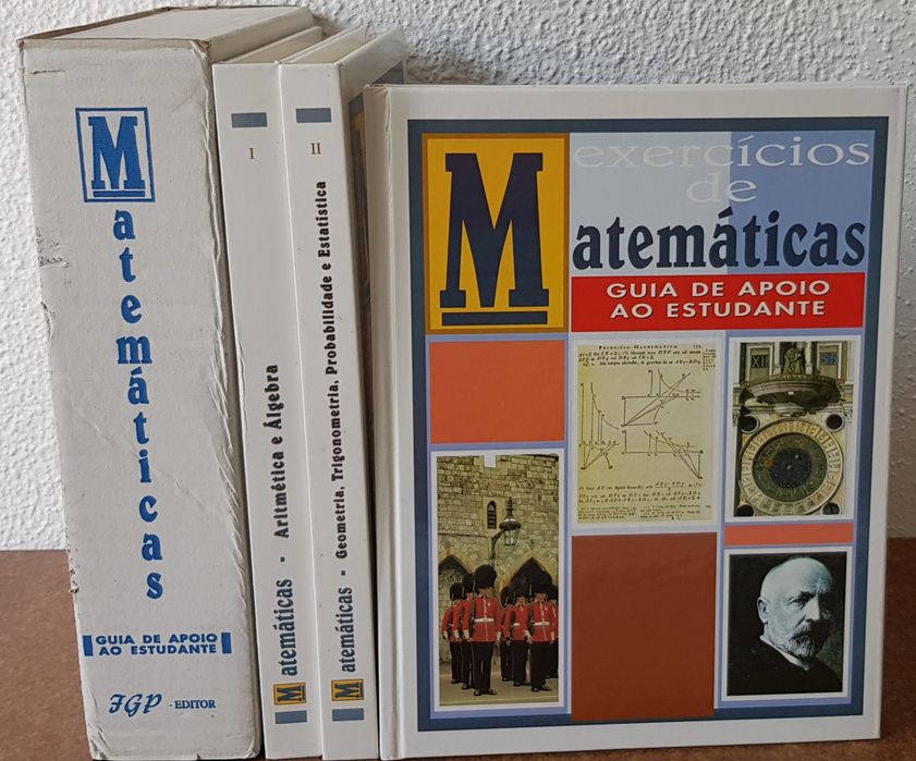 Matemáticas com exercícios - 3 livros novos na caixa original