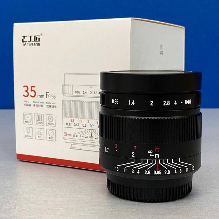 7Artisans 35mm f/0.95 (Micro 4/3) - NOVA - 3 ANOS DE GARANTIA