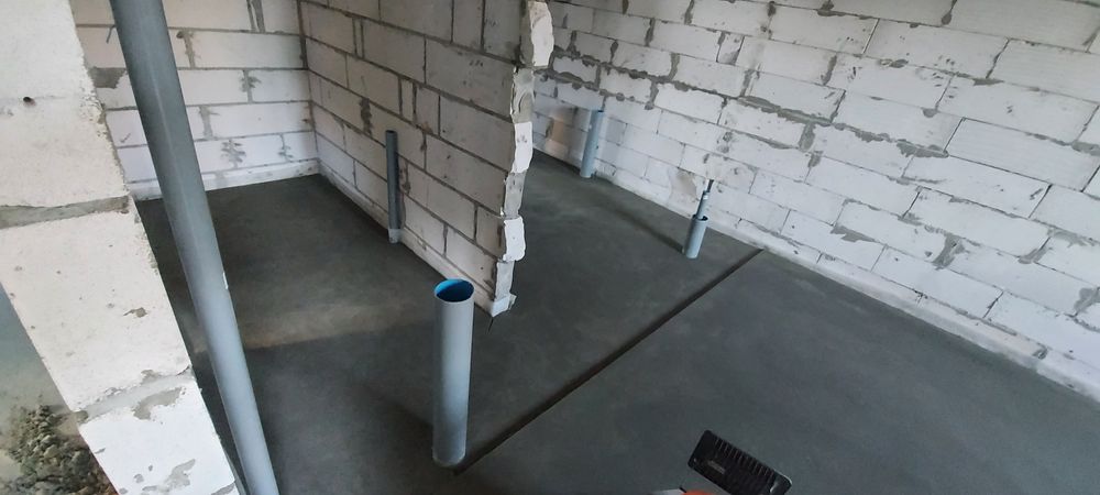 Полусухая стяжка пола за один день ,на теплый пол