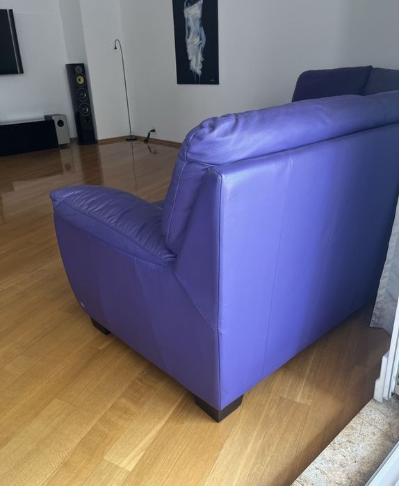 Duży narożnik KLER 190 x 310 z funkcją spania + pufa