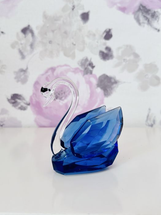 Figurka ozdobna , szklany kryształowy łabędź