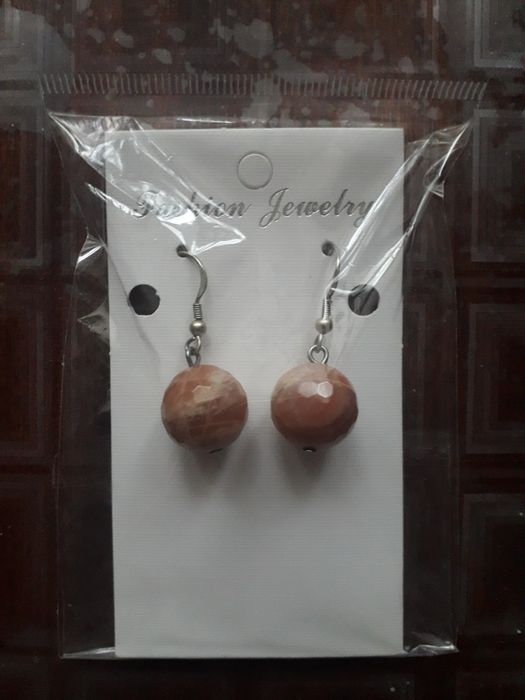 Серьги, серёжки, шарики авантюрин "золотой песок"