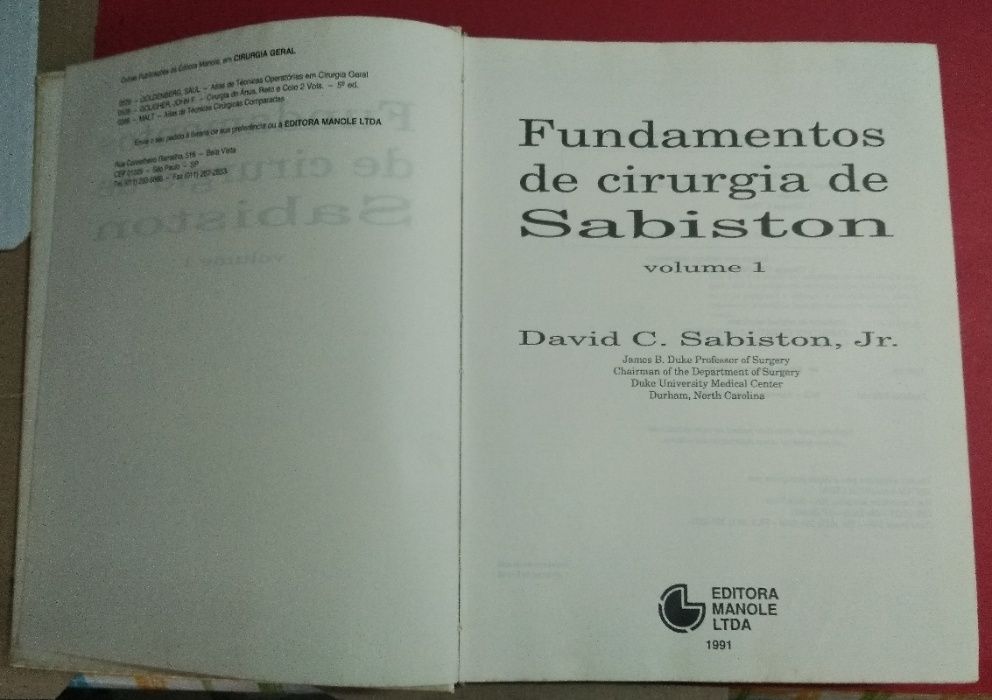 Fundamentos de Cirurgia de Sabiston