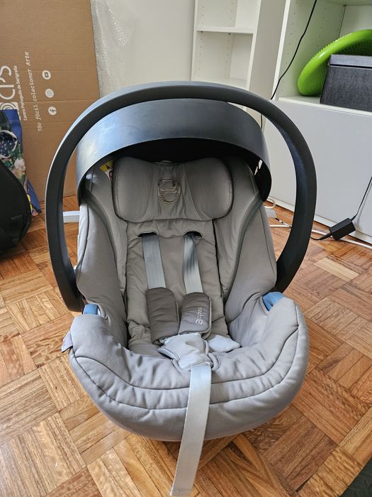Ovo Cybex Aton 5 – Soho Grey | Bom estado | Seguro e premiado