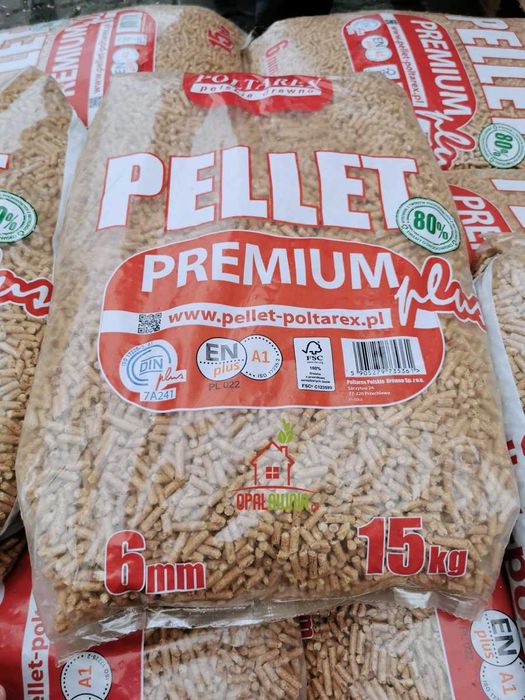 Pellet Premium Plus Poltarex. 100% Najwyższej jakości Transport. Raty.