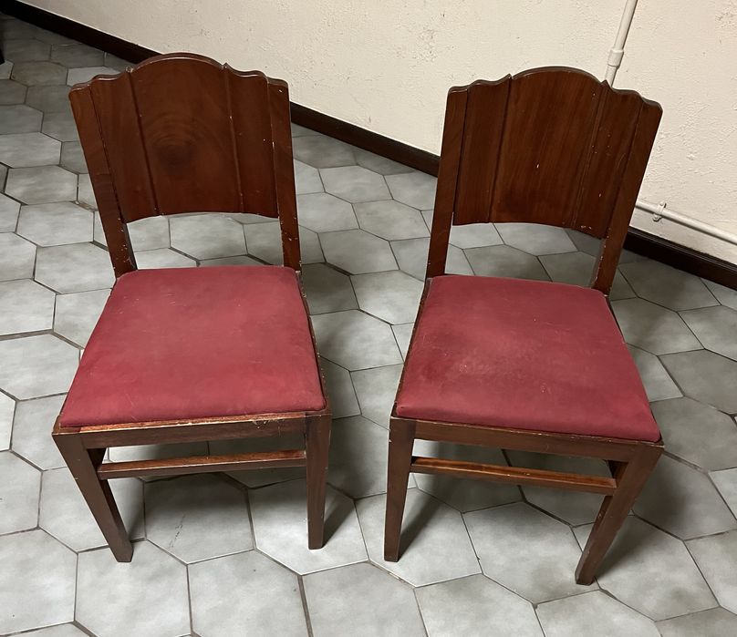 Cadeiras estofo em veludo