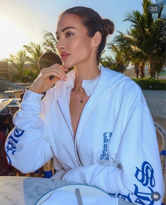 Кофта біла Chrome Hearta бу