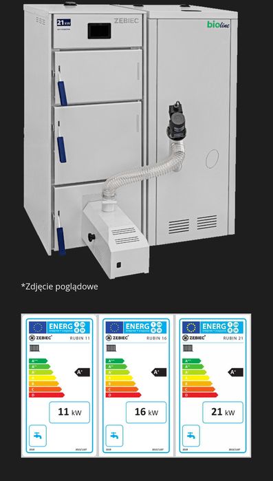 Kocioł pellet Rubin 11 kw zebiec 5 klasa ecodesign