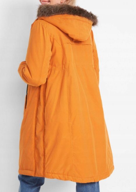 B.P.C płaszcz ciążowy z panelm na dziecko żółty musztardowy ^52