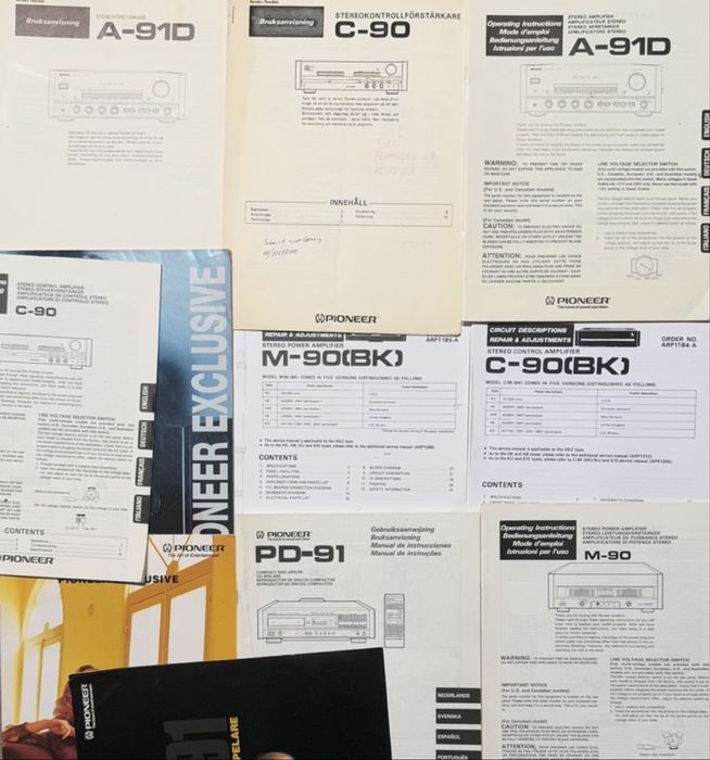 Pioneer Urushi końcówka mocy  M90   C90 + cała dokumentacja