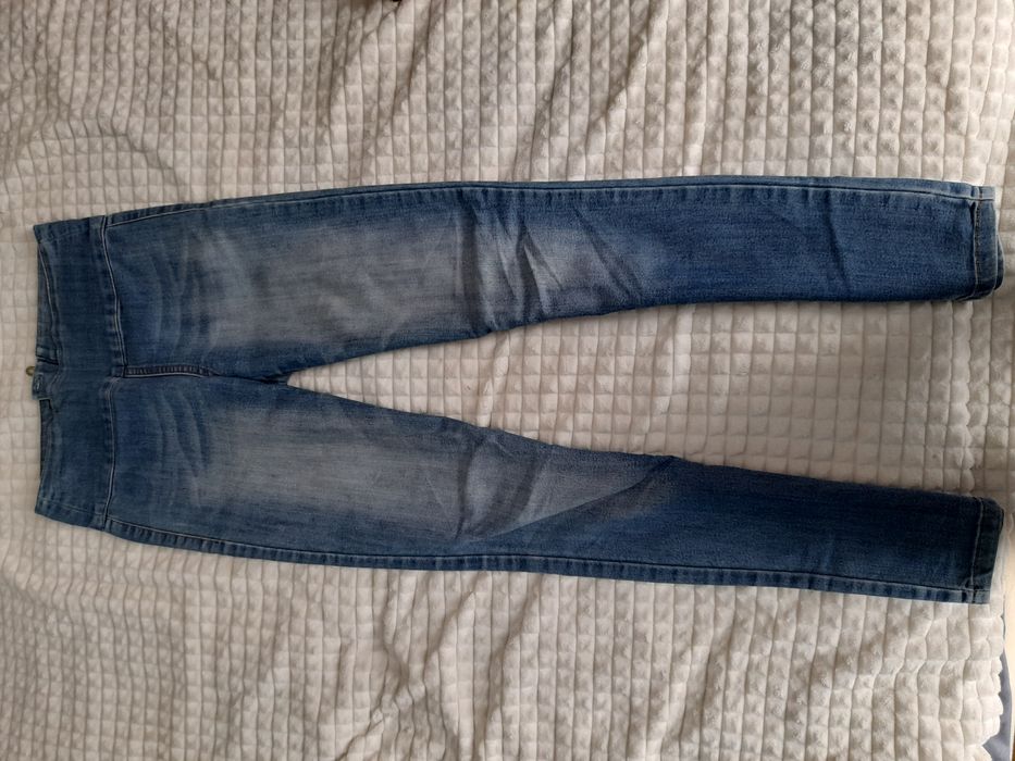 Spodnie jeans niebieskie zamek