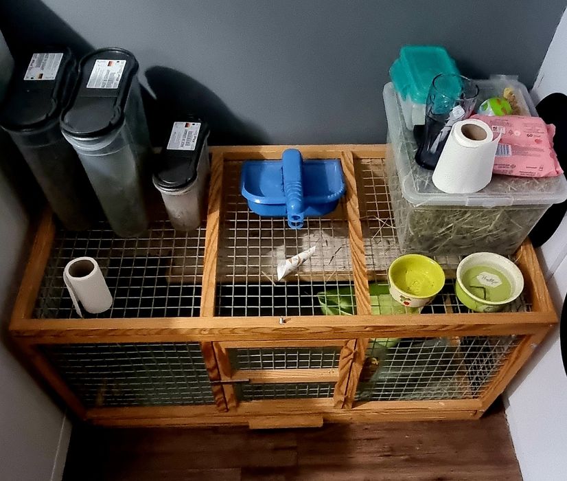 klatka akcesoria dla królika świnki szynszyla drewniana