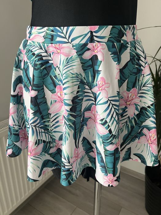 Strój kąpielowy 3w1 S bikini spódniczka push-up