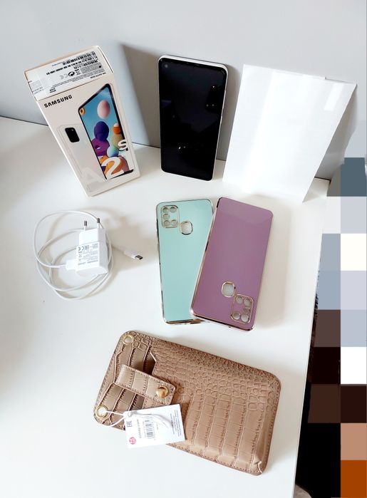 Smartfon Telefon Samsung Galaxy a21s szkło etui pokrowiec ładowarka