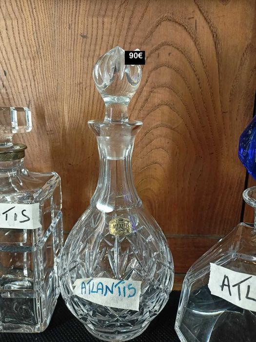 Lote Garrafas Cristal Atlantis