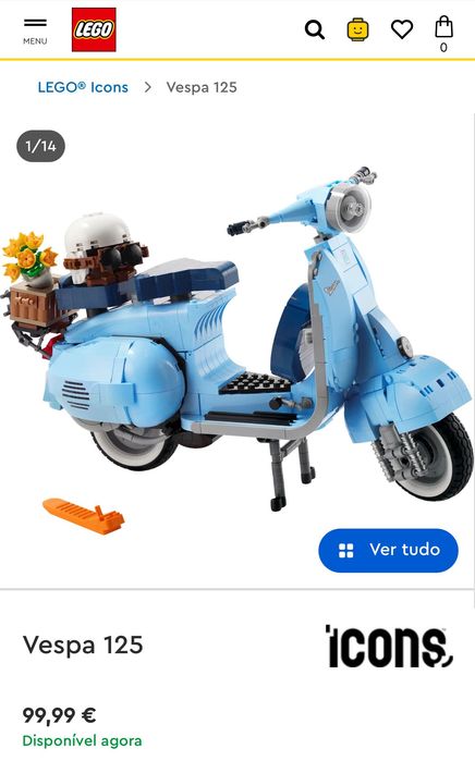 Lego Vespa built once