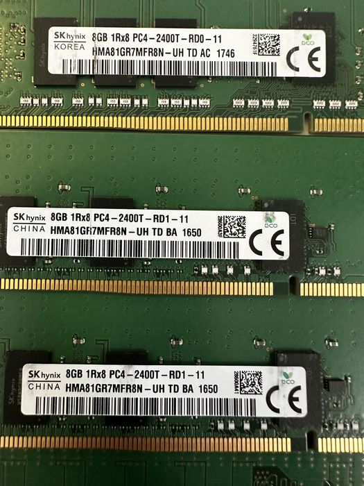 Серверна оперативна пам'ять 8gb DDR4 pc4-2400 rdimm ecc (x99)