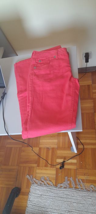 Calças  jeans rosa  14 anos  10€