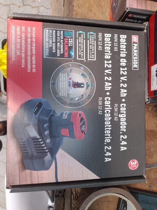 Bateria e carregador parkside novos vendo compro e troco ferramentas
