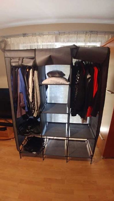 Szafa tekstylna Massido - grafitowa  45 x 130 x 175 cm