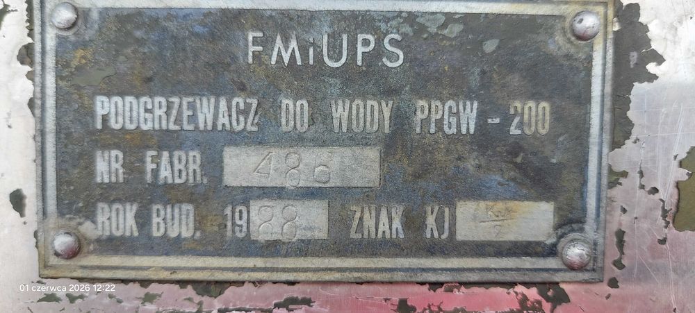 podgrzewacz wody wojskowy ppgw-200