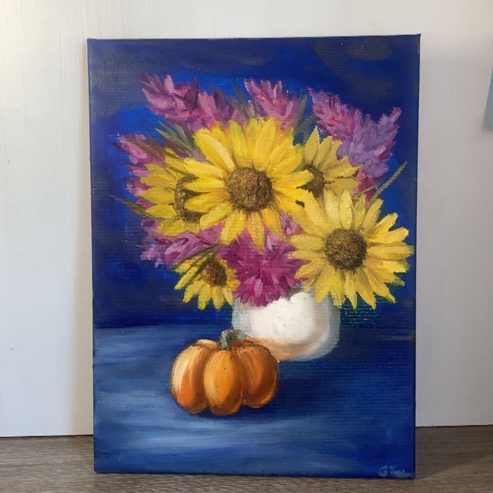 "Осеннее тепло" - картина  маслом на холсте