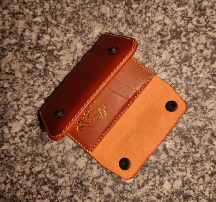 Мінімалістичний шкіряний гаманець ручної роботи