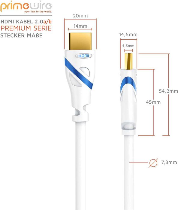 CSL primewire Kabel HDMI - HDMI 2.0 4K PS5 PS4 PC XBOX ARC HDR TV 7,5m