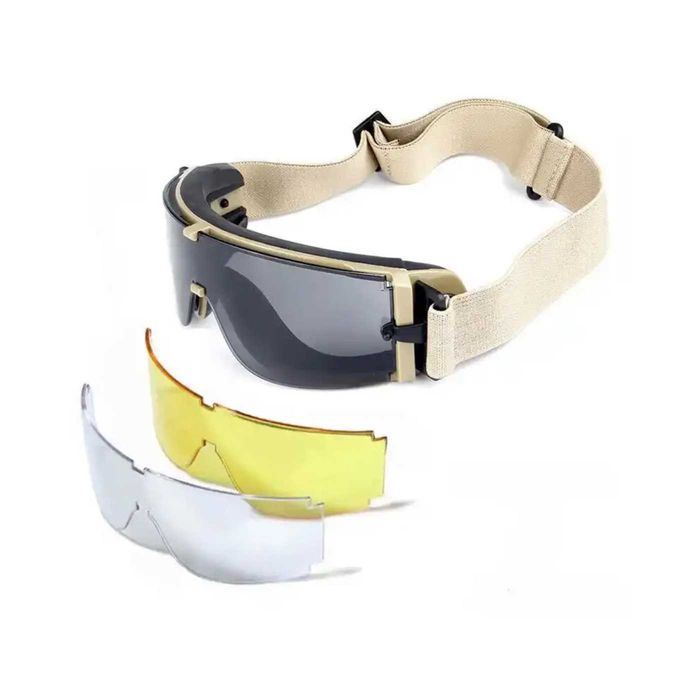 Óculos tácticos militares sem moldura frontal com lentes escurecidas