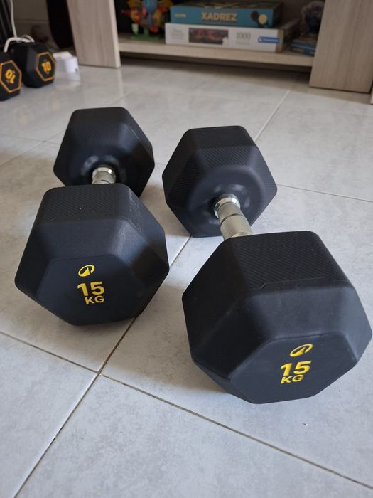 15kg 2 dumbell..