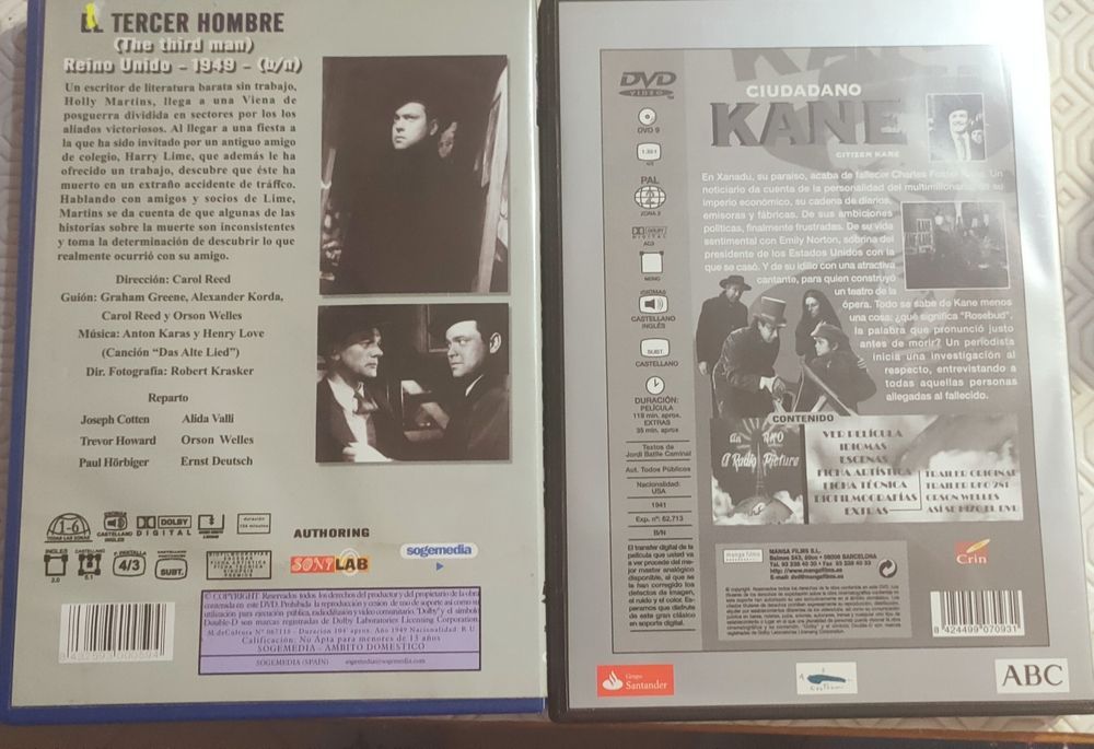 DVD's Orson Welles desde 5€