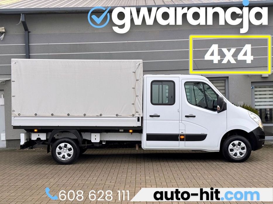 Renault Master  Skrzynia Plandeka Doka Napęd 4x4 Klima 130KM Hak *102.000km Gwarancja