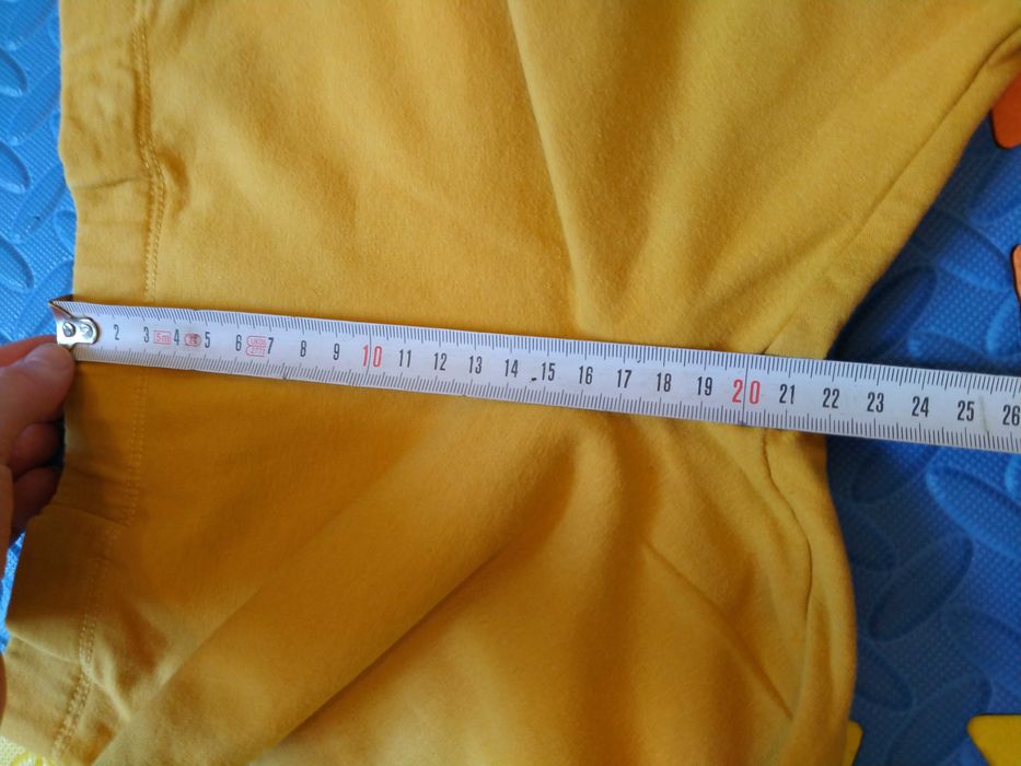 żółte spodnie z meszkiem 134 H&M