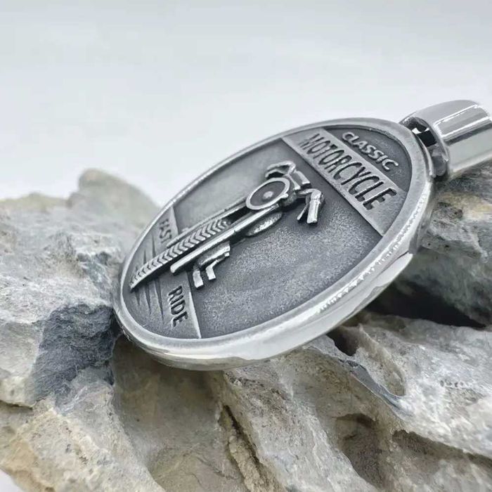 Брелок "LIVE TO RIDE - RIDE TO LIVE", сталь 316L - НОВЫЙ