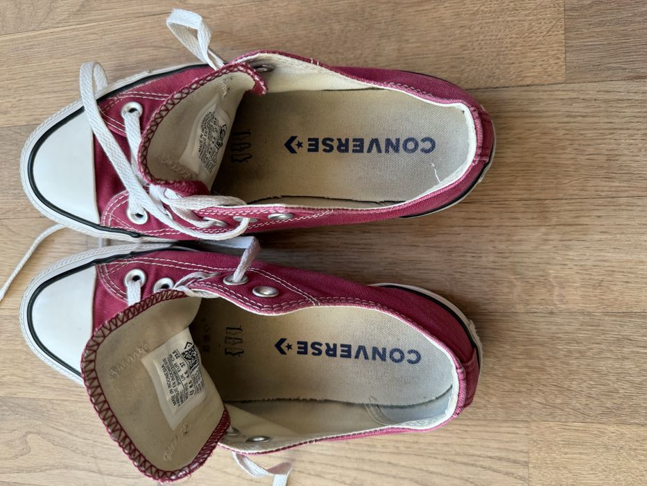 Converse bordowe damskie niskie 37