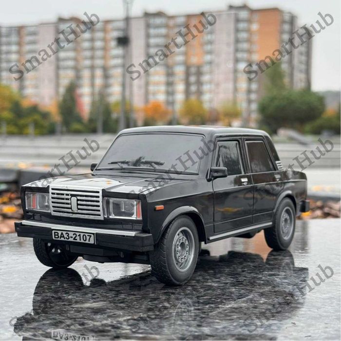 Жигулі на пульті, Машинка на радіоуправлінні чорна, Авто ВАЗ 2107 Лада