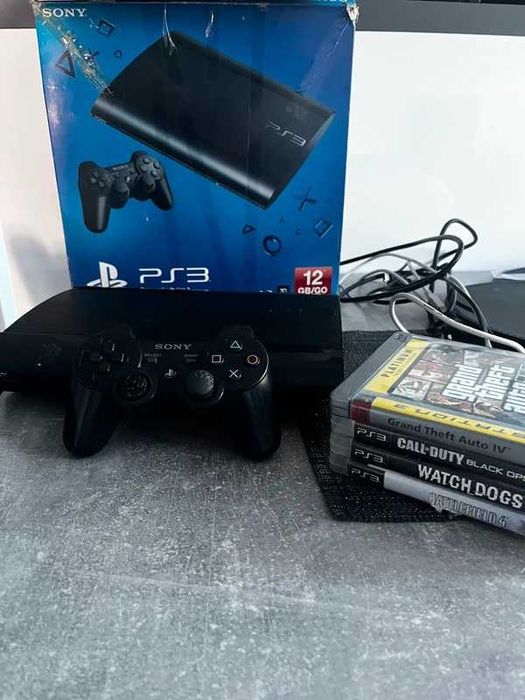 Konsola ps3 super slim playstation sony karton + gry