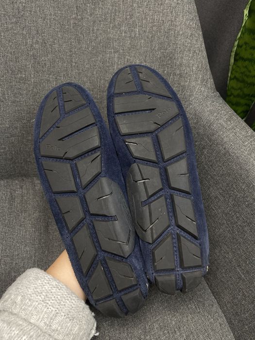 Оригінальні замшеві лофери polo ralph lauren  anders suede loafer