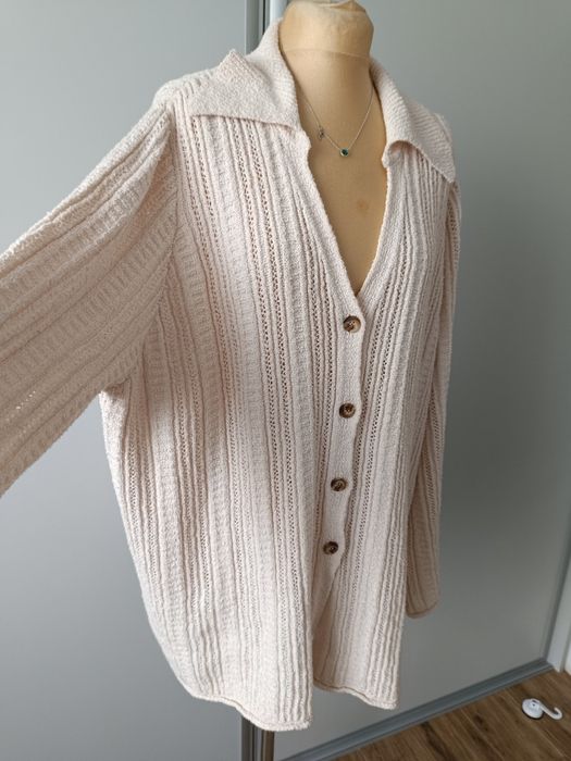 Sweter kardigan z kołnierzem Next r 50 52