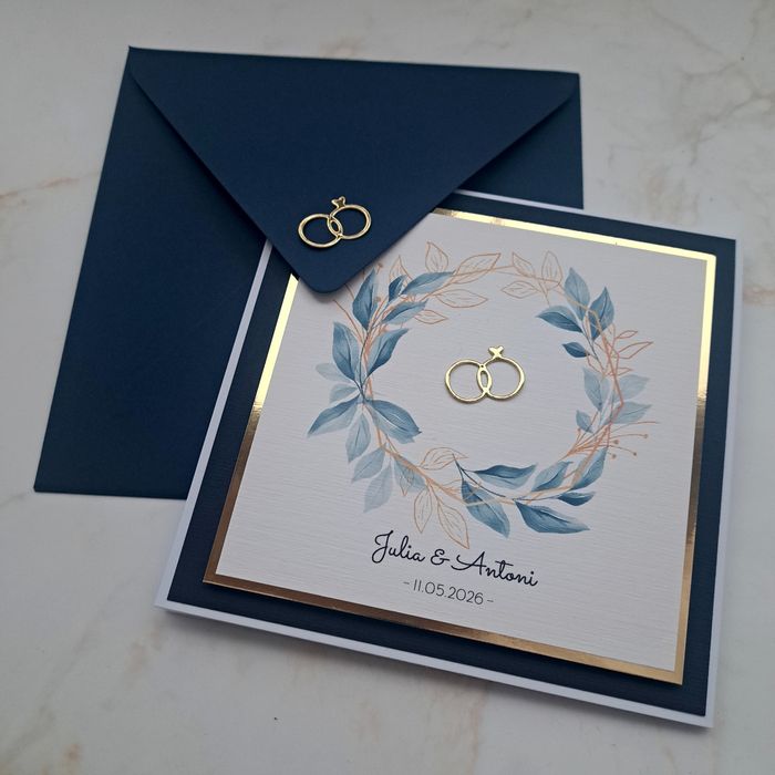 Personalizowana kartka ślubna, elegancka