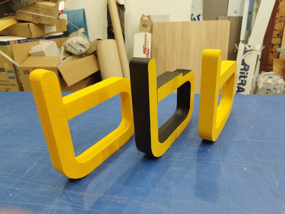 Букви Кав'ярня 35 см з пінополістиролу, Пінопластові Літери для Кафе