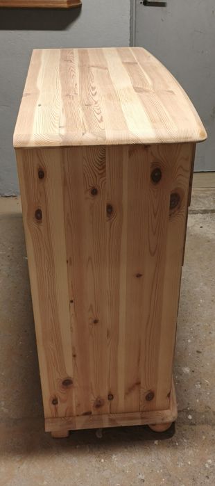 Duża stylowa komoda lite grube drewno sosnowe